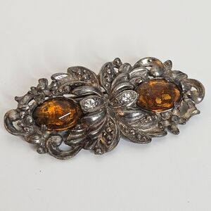 Vintage/antique  signed Paul Sargent 24k plated gold brooch pin